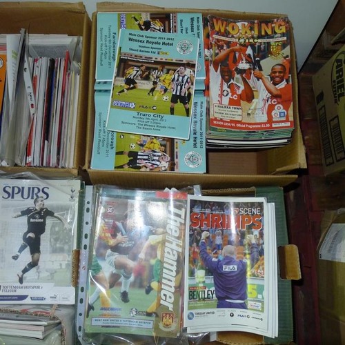 8138 - 1 pallet containing a large quantity of various football programmes. Clubs include Tottenham Hotspur... 