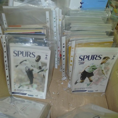 8138 - 1 pallet containing a large quantity of various football programmes. Clubs include Tottenham Hotspur... 