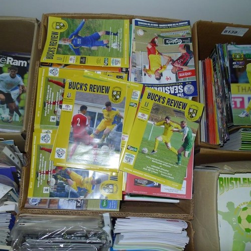 8139 - 1 pallet containing a large quantity of various football programmes and 1 black lever arch file cont... 