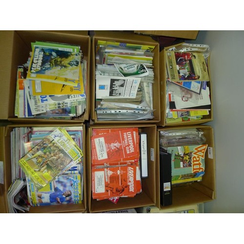 8148 - 1 pallet containing a large quantity of various football programmes and 1 black lever arch file cont... 