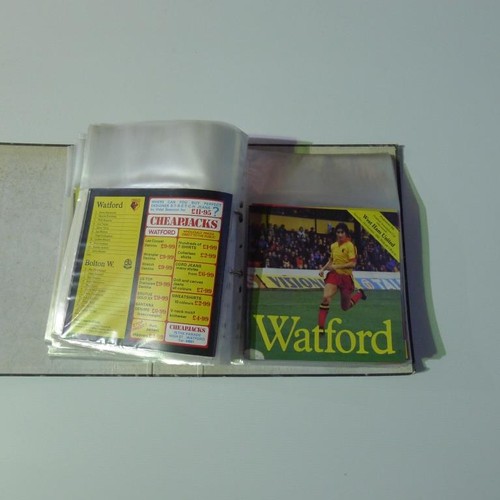 8150 - 1 pallet containing a large quantity of various football programmes and 1 black lever arch file cont... 