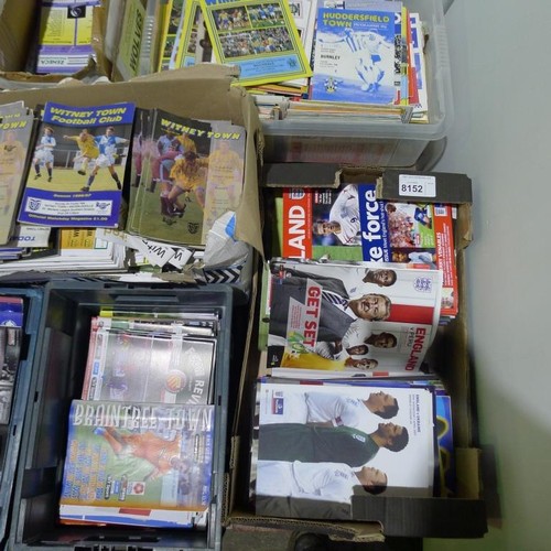 8152 - 1 pallet containing a large quantity of various football programmes including England Internationals... 