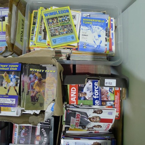 8152 - 1 pallet containing a large quantity of various football programmes including England Internationals... 