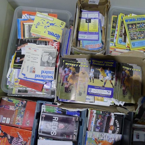 8152 - 1 pallet containing a large quantity of various football programmes including England Internationals... 