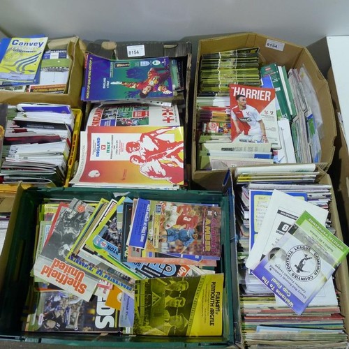 8154 - 1 pallet containing a large quantity of various football programmes including England Internationals... 