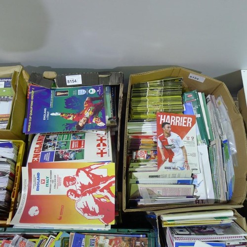 8154 - 1 pallet containing a large quantity of various football programmes including England Internationals... 