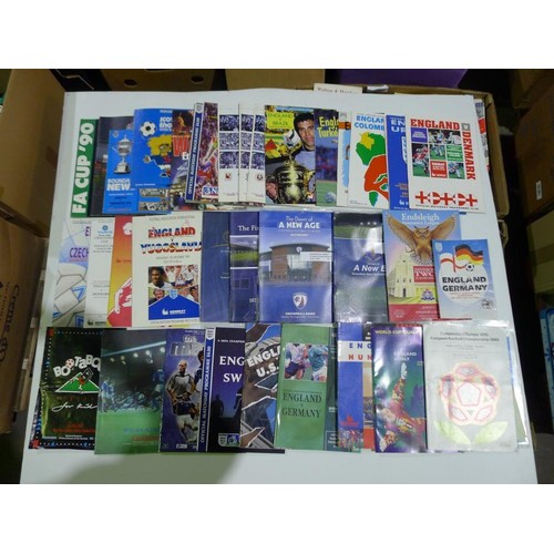 8154 - 1 pallet containing a large quantity of various football programmes including England Internationals... 