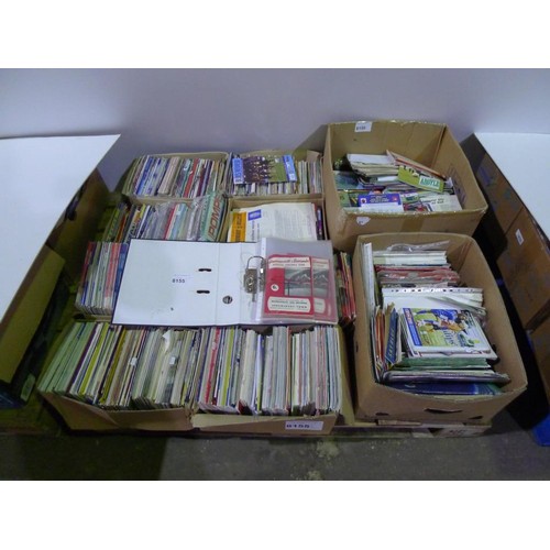 8155 - 1 pallet containing a large quantity of various football programmes and 1 black lever arch file cont... 