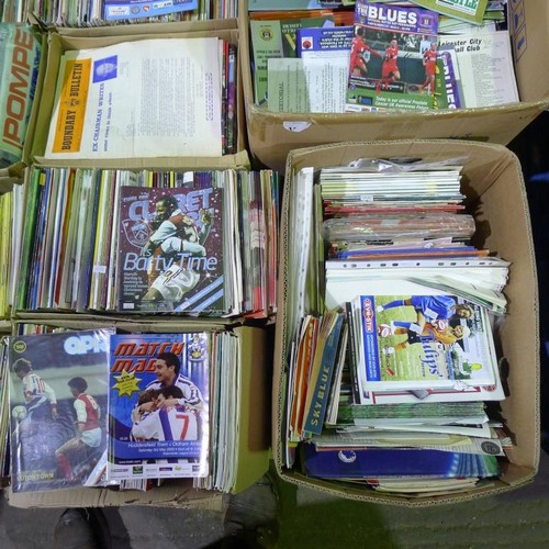 8155 - 1 pallet containing a large quantity of various football programmes and 1 black lever arch file cont... 