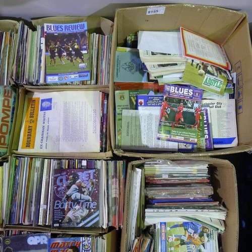 8155 - 1 pallet containing a large quantity of various football programmes and 1 black lever arch file cont... 