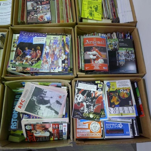 8156 - 1 pallet containing a large quantity of various football programmes and 1 black lever arch file cont... 