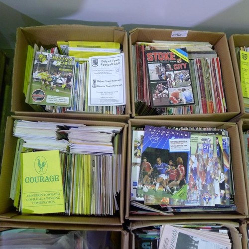 8156 - 1 pallet containing a large quantity of various football programmes and 1 black lever arch file cont... 