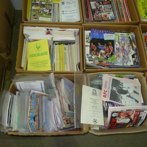 8156 - 1 pallet containing a large quantity of various football programmes and 1 black lever arch file cont... 