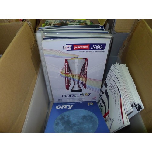 8157 - 1 pallet containing a large quantity of various football programmes including FA Cup finals and Semi... 