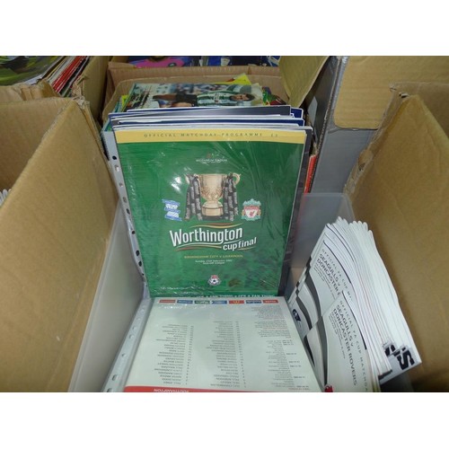 8157 - 1 pallet containing a large quantity of various football programmes including FA Cup finals and Semi... 