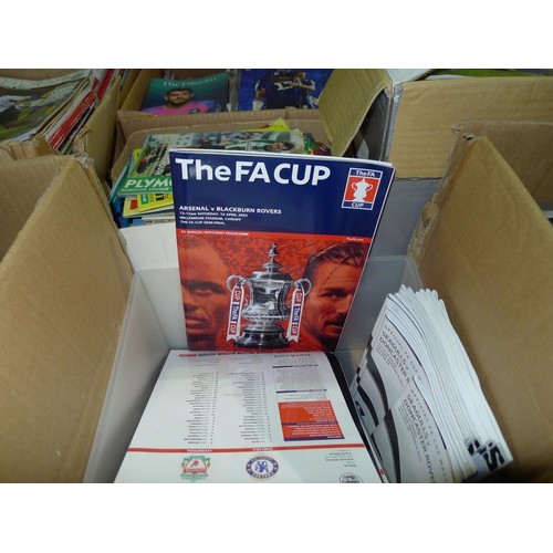 8157 - 1 pallet containing a large quantity of various football programmes including FA Cup finals and Semi... 