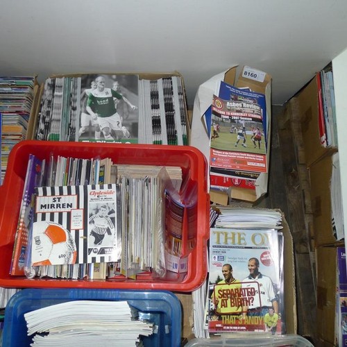 8160 - 1 pallet containing a large quantity of various football programmes including FA Cup finals and Semi... 