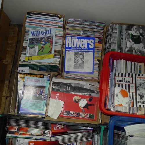 8160 - 1 pallet containing a large quantity of various football programmes including FA Cup finals and Semi... 