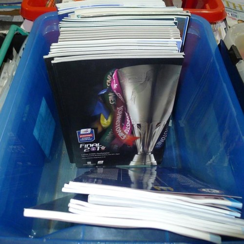 8160 - 1 pallet containing a large quantity of various football programmes including FA Cup finals and Semi... 