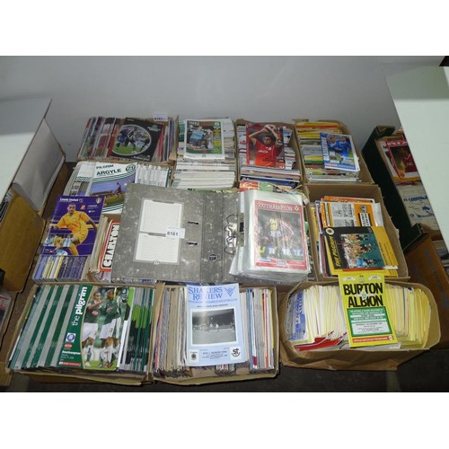 8161 - 1 pallet containing a large quantity of various football programmes and 1 black lever arch file cont... 