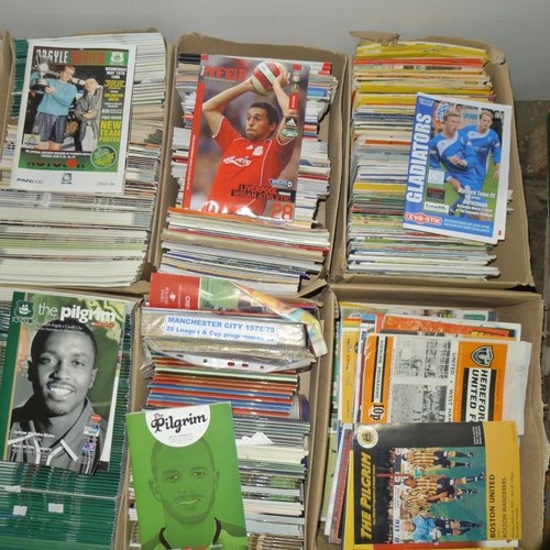 8161 - 1 pallet containing a large quantity of various football programmes and 1 black lever arch file cont... 