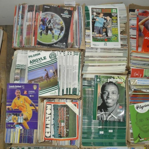 8161 - 1 pallet containing a large quantity of various football programmes and 1 black lever arch file cont... 