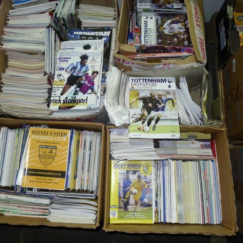 8162 - 1 pallet containing a large quantity of various football programmes and 1 black lever arch file cont... 