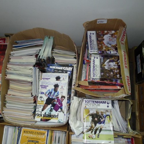 8162 - 1 pallet containing a large quantity of various football programmes and 1 black lever arch file cont... 