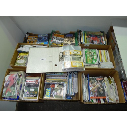 8163 - 1 pallet containing a large quantity of various football programmes and 1 black lever arch file cont... 