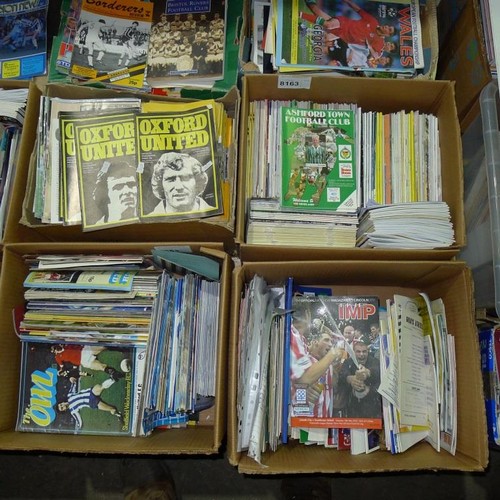 8163 - 1 pallet containing a large quantity of various football programmes and 1 black lever arch file cont... 