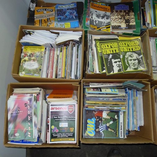 8163 - 1 pallet containing a large quantity of various football programmes and 1 black lever arch file cont... 