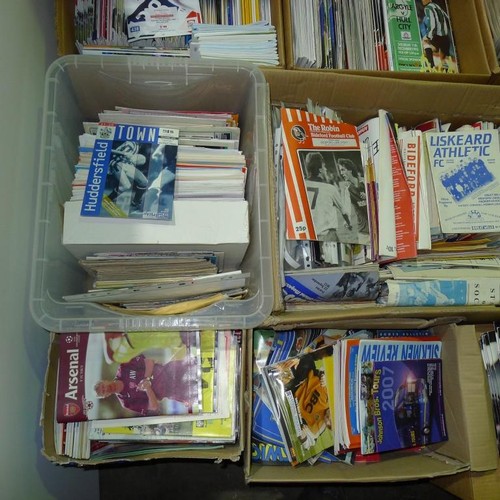 8164 - 1 pallet containing a large quantity of various football programmes and 1 black lever arch file cont... 