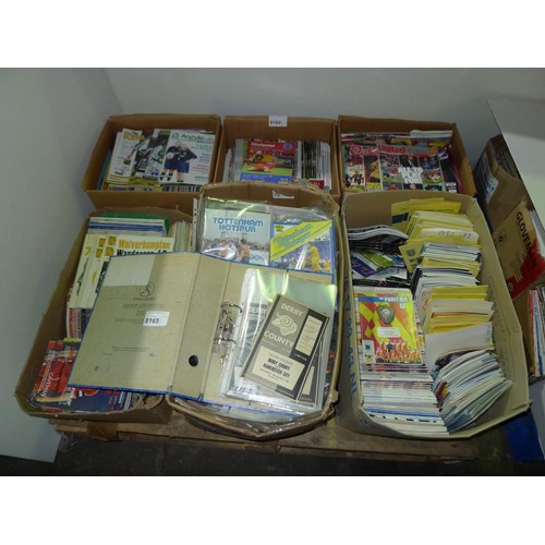 8165 - 1 pallet containing a large quantity of various football programmes and 1 black lever arch file cont... 