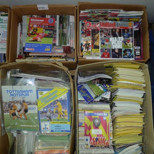 8165 - 1 pallet containing a large quantity of various football programmes and 1 black lever arch file cont... 