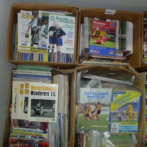 8165 - 1 pallet containing a large quantity of various football programmes and 1 black lever arch file cont... 