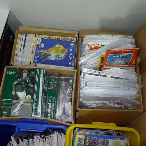 8173 - 1 pallet containing a large quantity of various football programmes and 1 black lever arch file cont... 