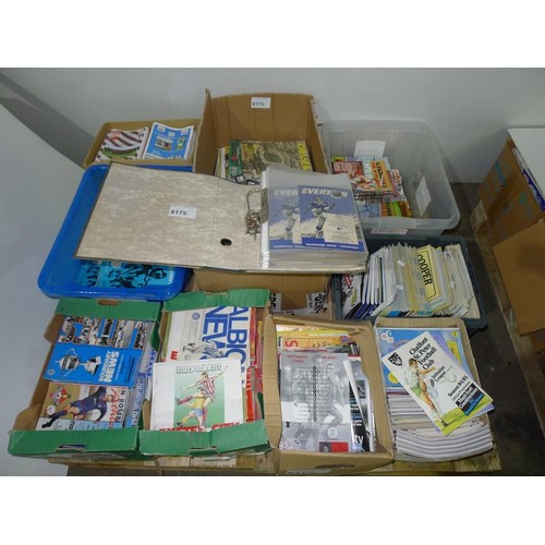 8175 - 1 pallet containing a large quantity of various football programmes and 1 black lever arch file cont... 