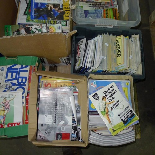 8175 - 1 pallet containing a large quantity of various football programmes and 1 black lever arch file cont... 