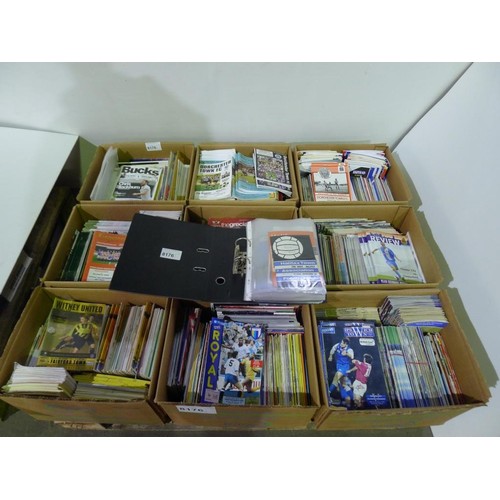 8176 - 1 pallet containing a large quantity of various football programmes and 1 black lever arch file cont... 