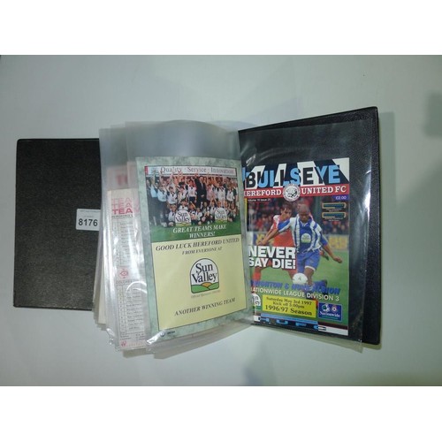 8176 - 1 pallet containing a large quantity of various football programmes and 1 black lever arch file cont... 