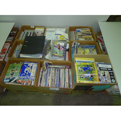 8184 - 1 pallet containing a large quantity of various football programmes and 2 black lever arch files con... 