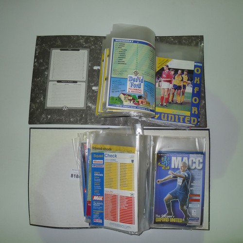 8184 - 1 pallet containing a large quantity of various football programmes and 2 black lever arch files con... 