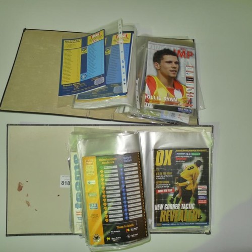 8185 - 1 pallet containing a large quantity of various football programmes and 2 black lever arch files con... 