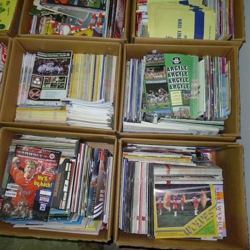 8186 - 1 pallet containing a large quantity of various football programmes and 2 black lever arch files con... 