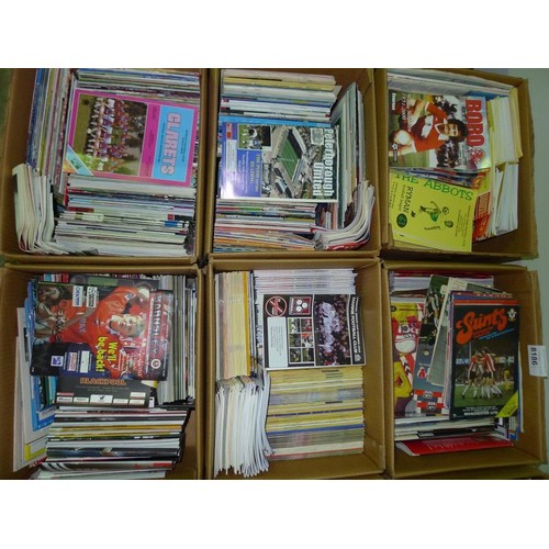 8186 - 1 pallet containing a large quantity of various football programmes and 2 black lever arch files con... 