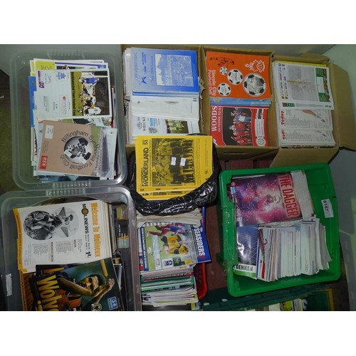 8187 - 1 pallet containing a large quantity of various football programmes and 2 black lever arch files con... 