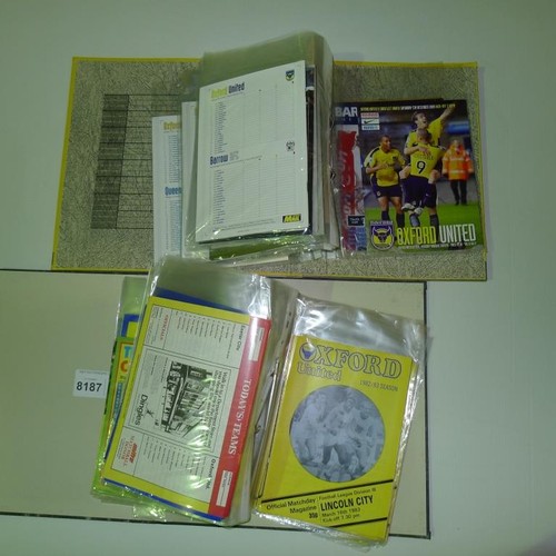 8187 - 1 pallet containing a large quantity of various football programmes and 2 black lever arch files con... 