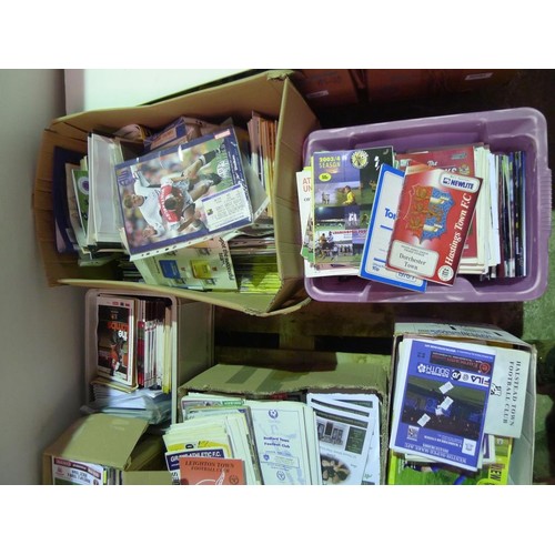 8188 - 1 pallet containing a large quantity of various football programmes and 2 black lever arch files con... 