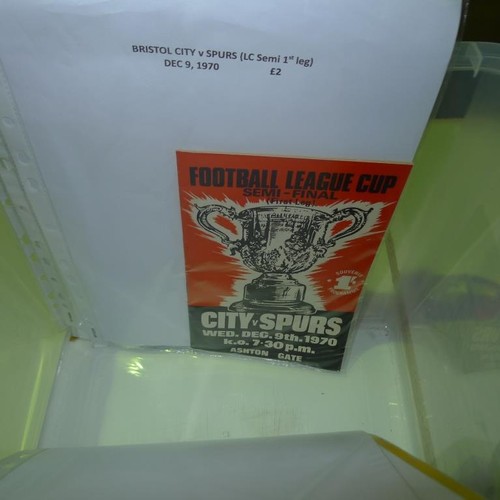 8195 - 1 box containing a quantity of various Final and Semi Final football programmes mainly from the 1960... 