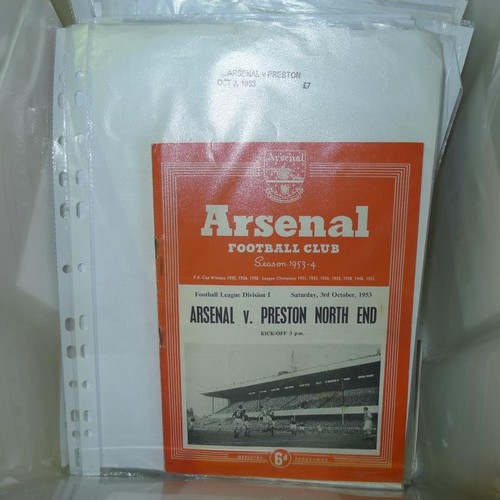 8198 - 1 box containing a quantity of Arsenal football programmes mainly from the 1950s and 1960s. There ar... 